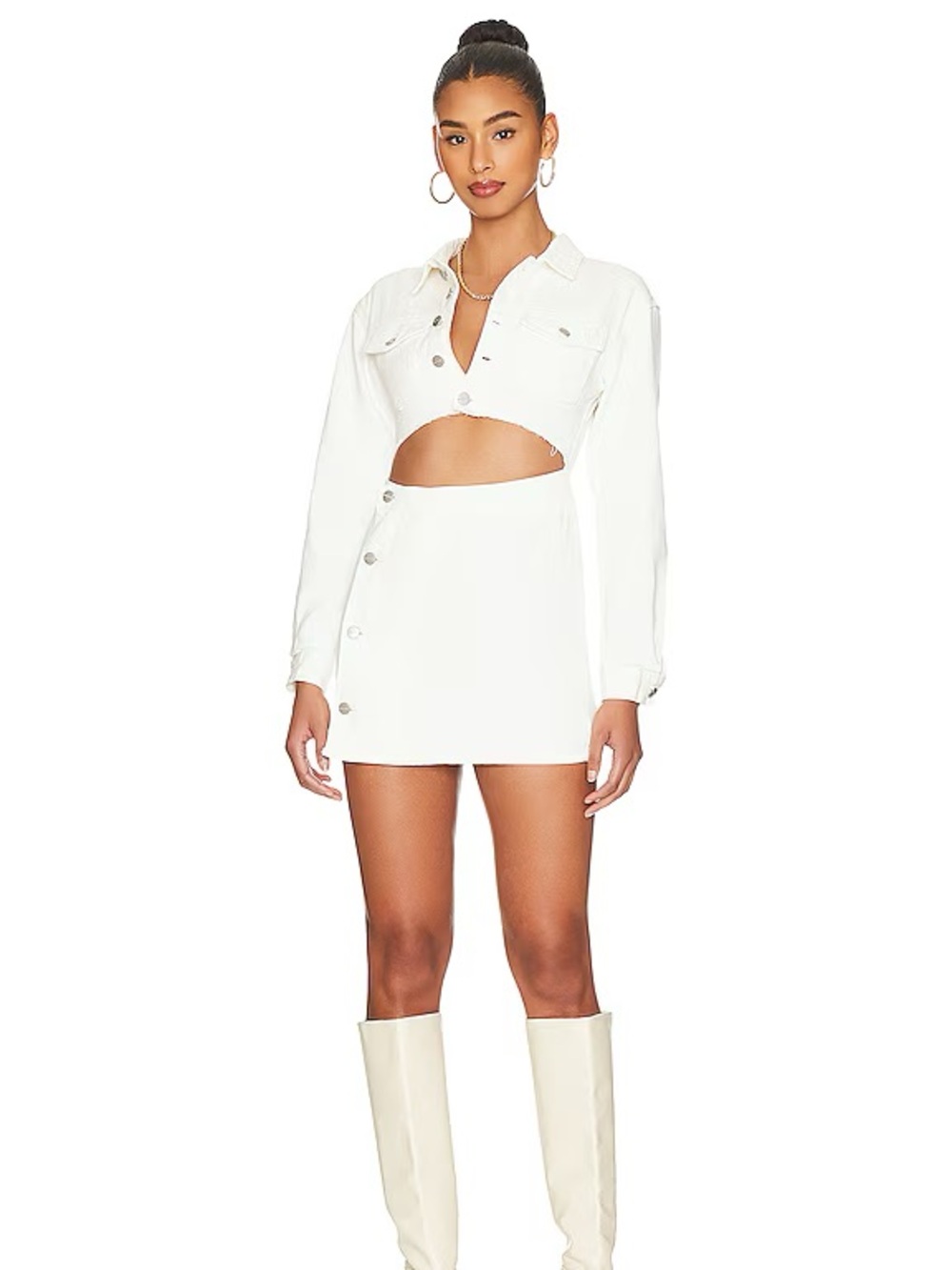 Superdown mika button front dress